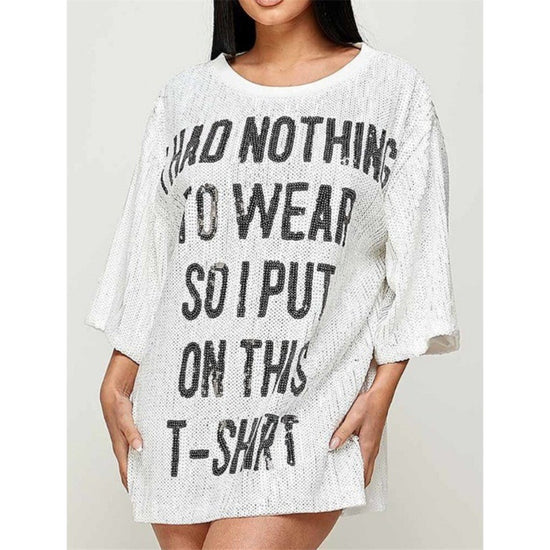 Nothing To Wear Relaxed Cheerleading Sequin T-shirt
