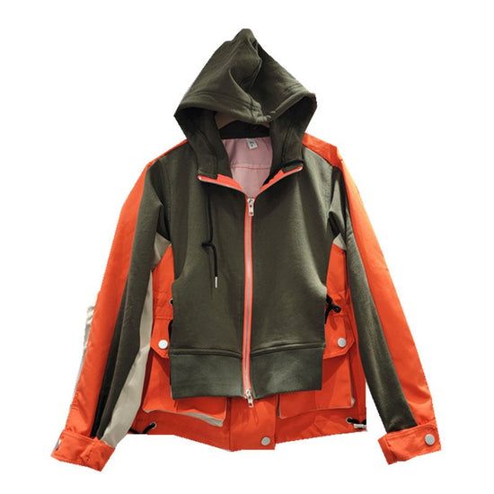 ChicZip Hooded Contrast Jacket